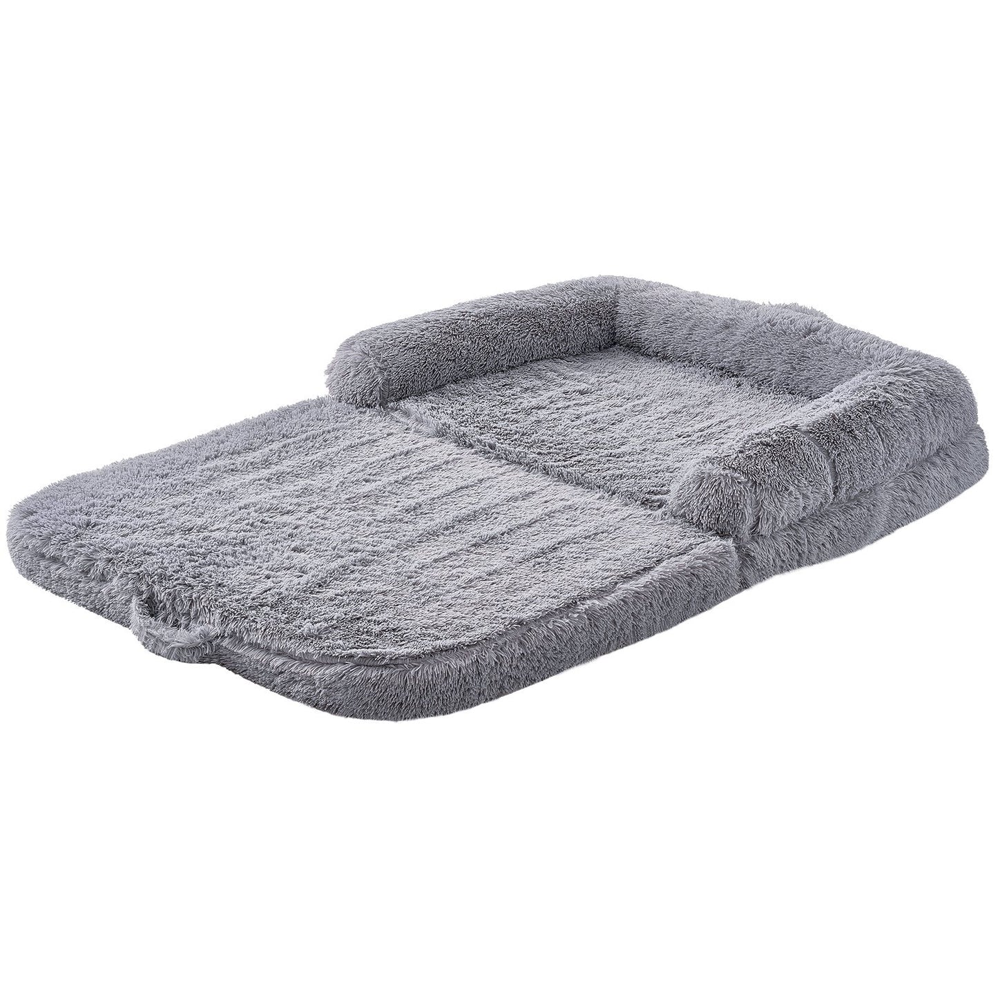 Large Human Dog Bed – 72"x48"x10" Oversized Cozy Lounger, Washable PV Velvet, Ultra-Soft & Comfy