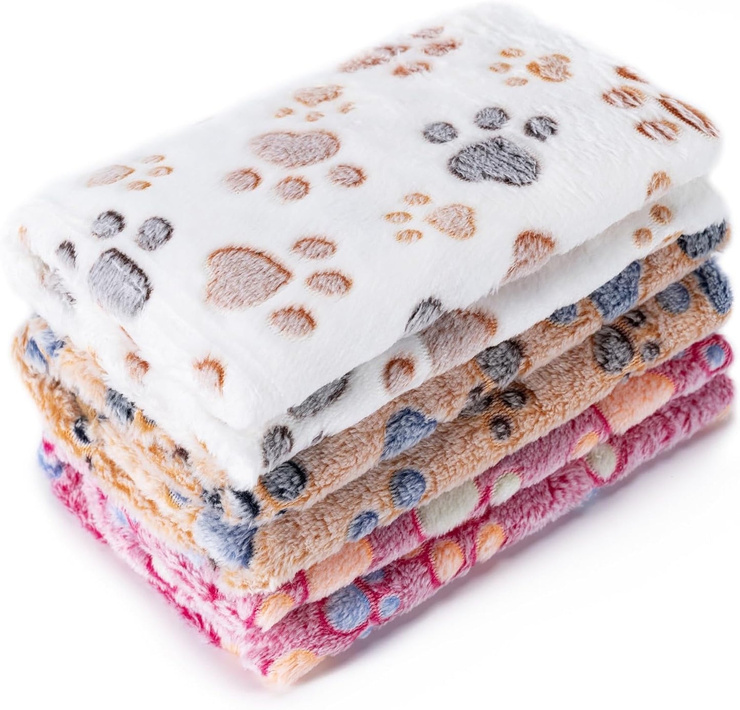 3-Pack Super Soft Fleece Pet Blankets
