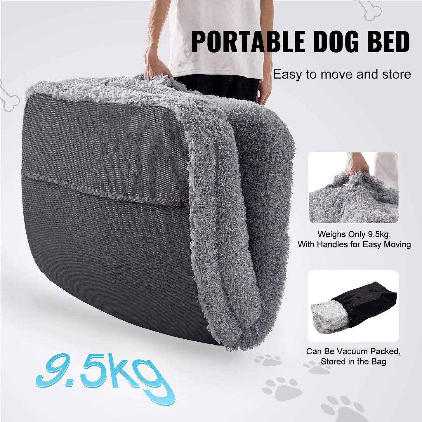 Large Human Dog Bed – 72"x48"x10" Oversized Cozy Lounger, Washable PV Velvet, Ultra-Soft & Comfy