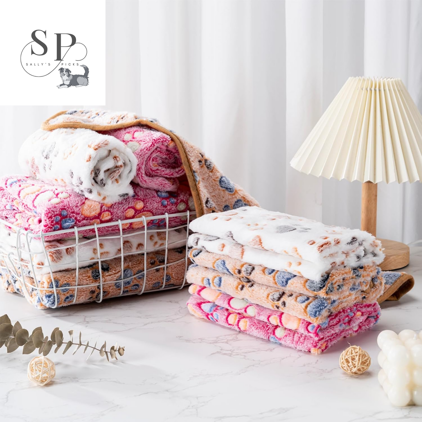 3-Pack Super Soft Fleece Pet Blankets