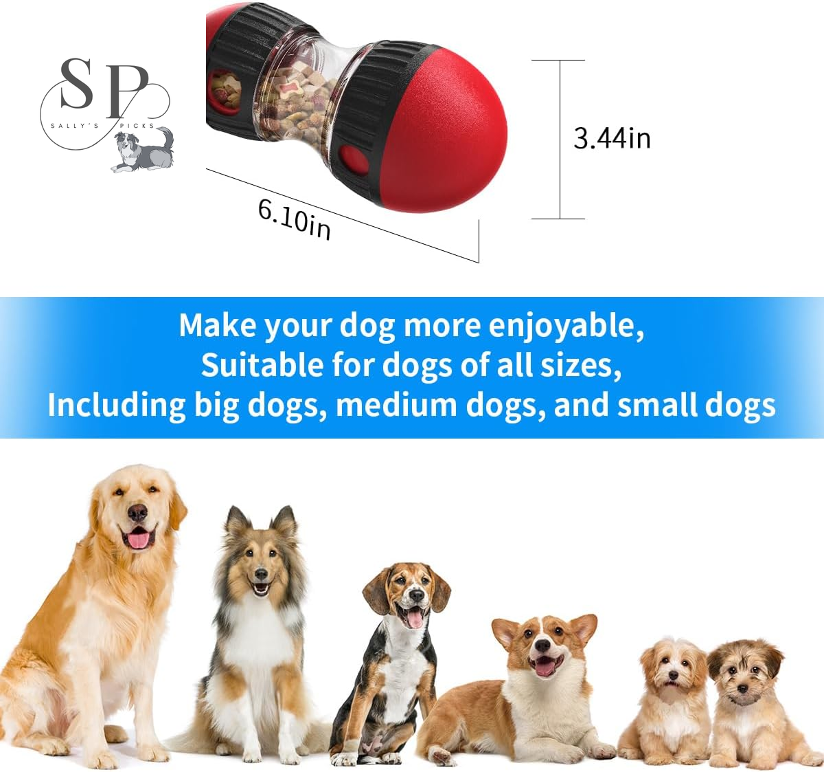 Interactive Slow Feeder Dog Toy - Perfect for Small to Large Pets, Indoor IQ Training, and Healthy Eating