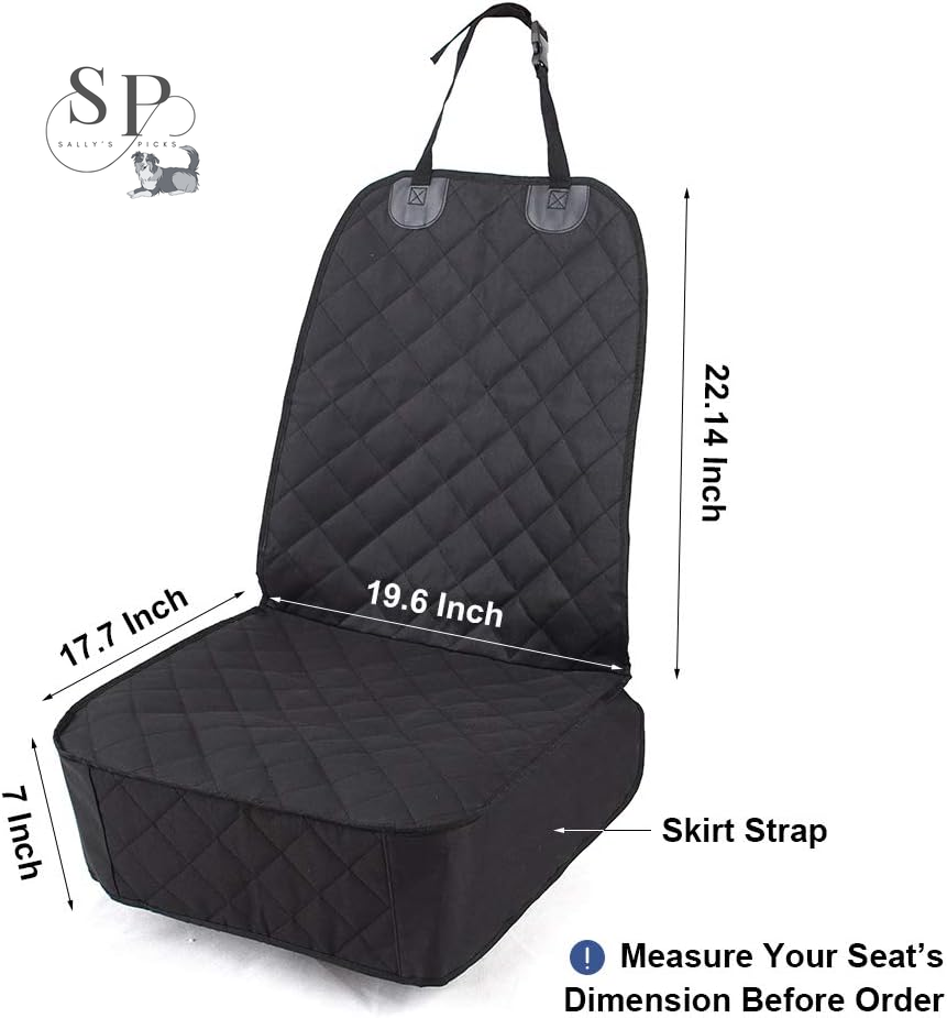 Waterproof Front Seat Dog Car Cover – Nonslip Quilted Pet Seat Protector for Cars, Trucks & SUVs | 4-Layer Oxford Fabric, Easy Install & Machine Washable