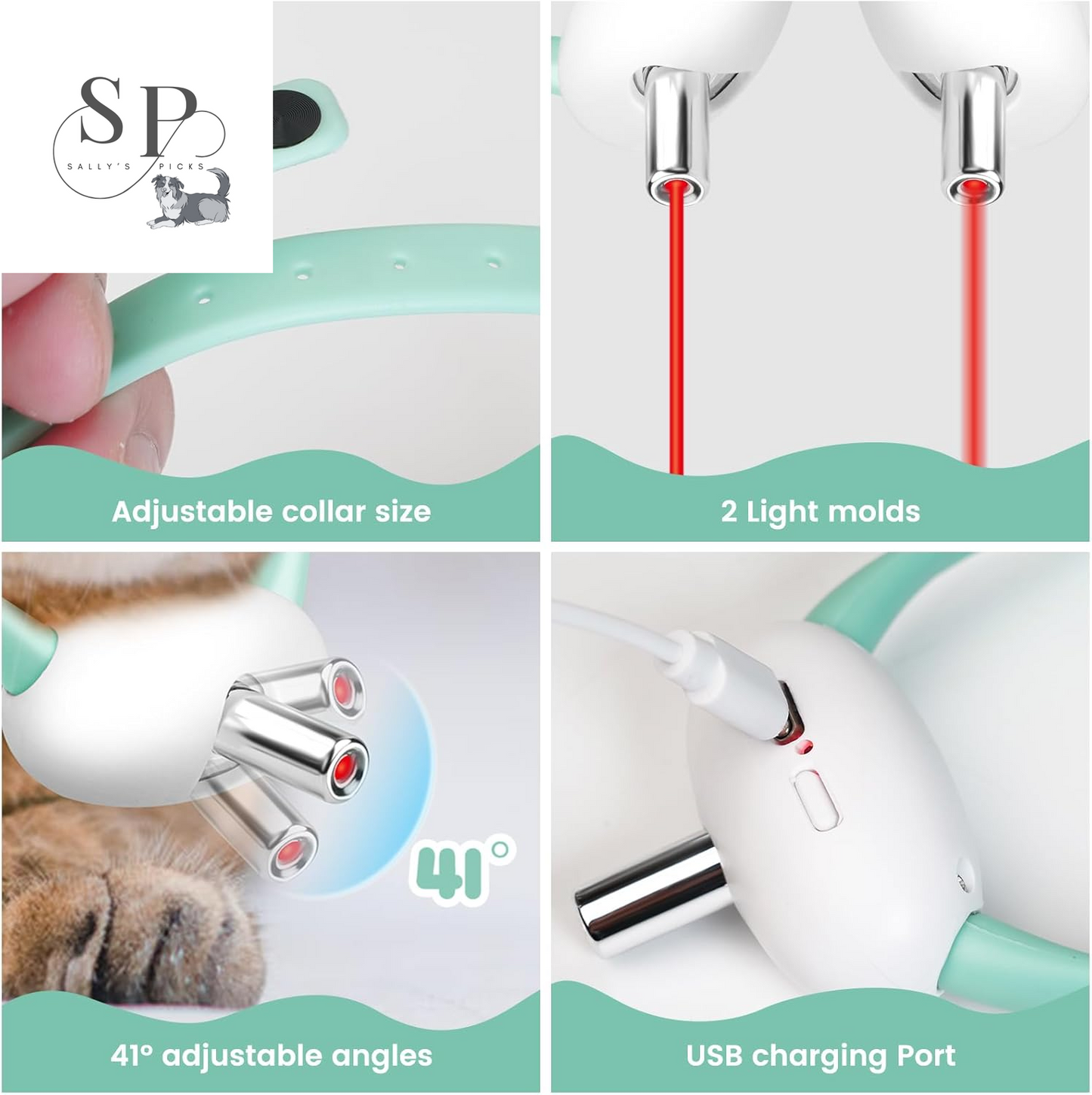 Smart LED Laser Cat, Dog Collar – Wearable Interactive Toy for Dogs, Kittens & Cats