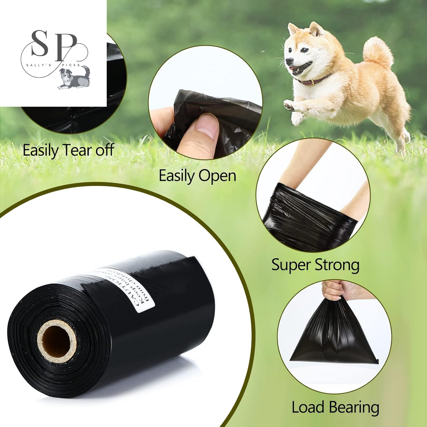 Dog Poop Bag 1140 Counts 57 Rolls, Unscented Doggy Poop Bags, Leak-Proof Dog Bags for Poop, Dog Waste Bags with Dispenser (13 X 9 Inches)