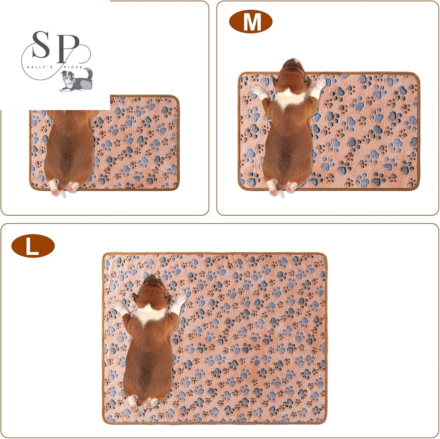 3-Pack Super Soft Fleece Pet Blankets