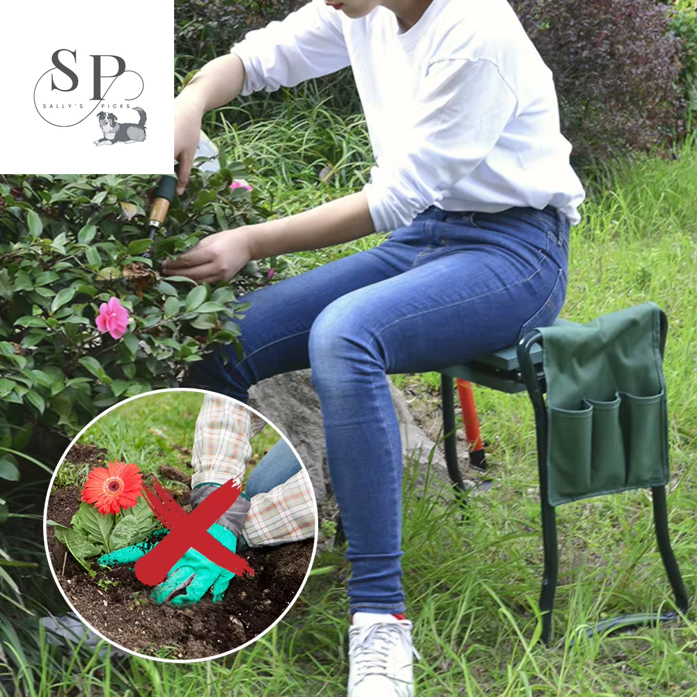 Heavy-Duty Garden Kneeler with Padded Seat – Portable, Foldable, and Supports 150KG for Indoor & Outdoor Use