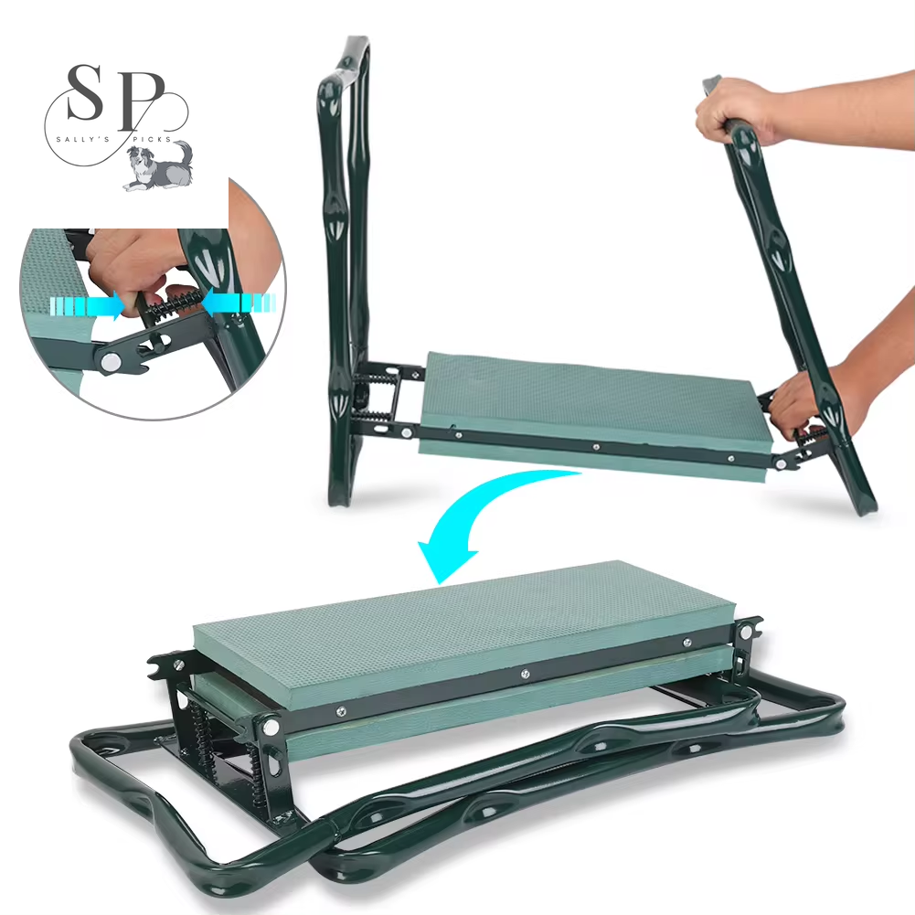 Heavy-Duty Garden Kneeler with Padded Seat – Portable, Foldable, and Supports 150KG for Indoor & Outdoor Use