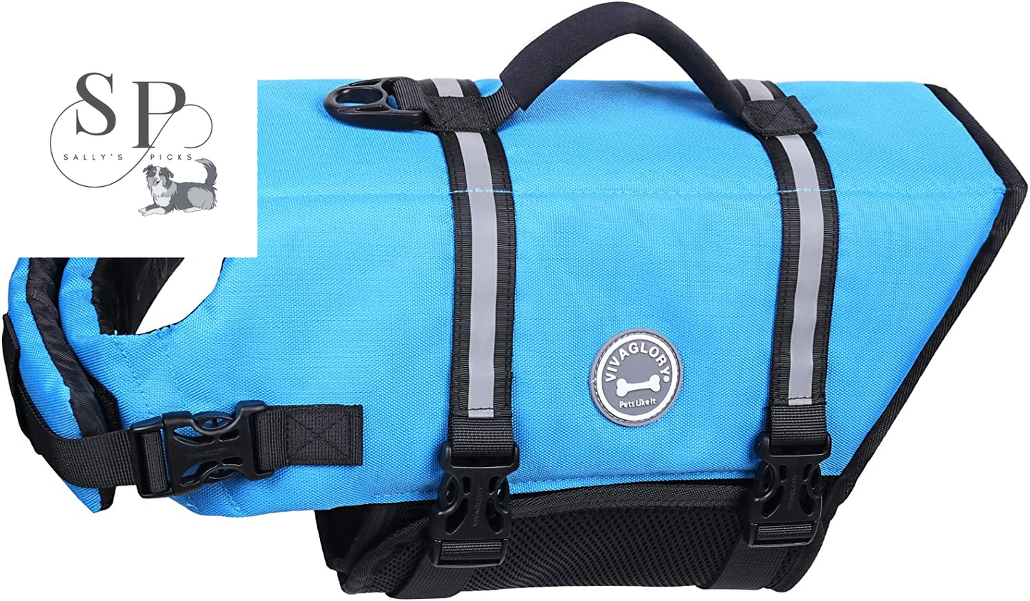 Dog Life Jacket – Safety Vest for Small, Medium & Large Dogs – Blue