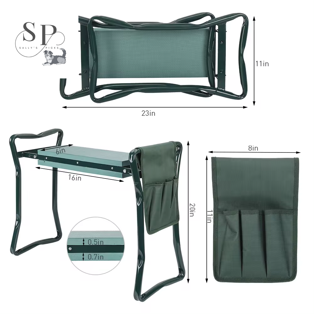 Heavy-Duty Garden Kneeler with Padded Seat – Portable, Foldable, and Supports 150KG for Indoor & Outdoor Use
