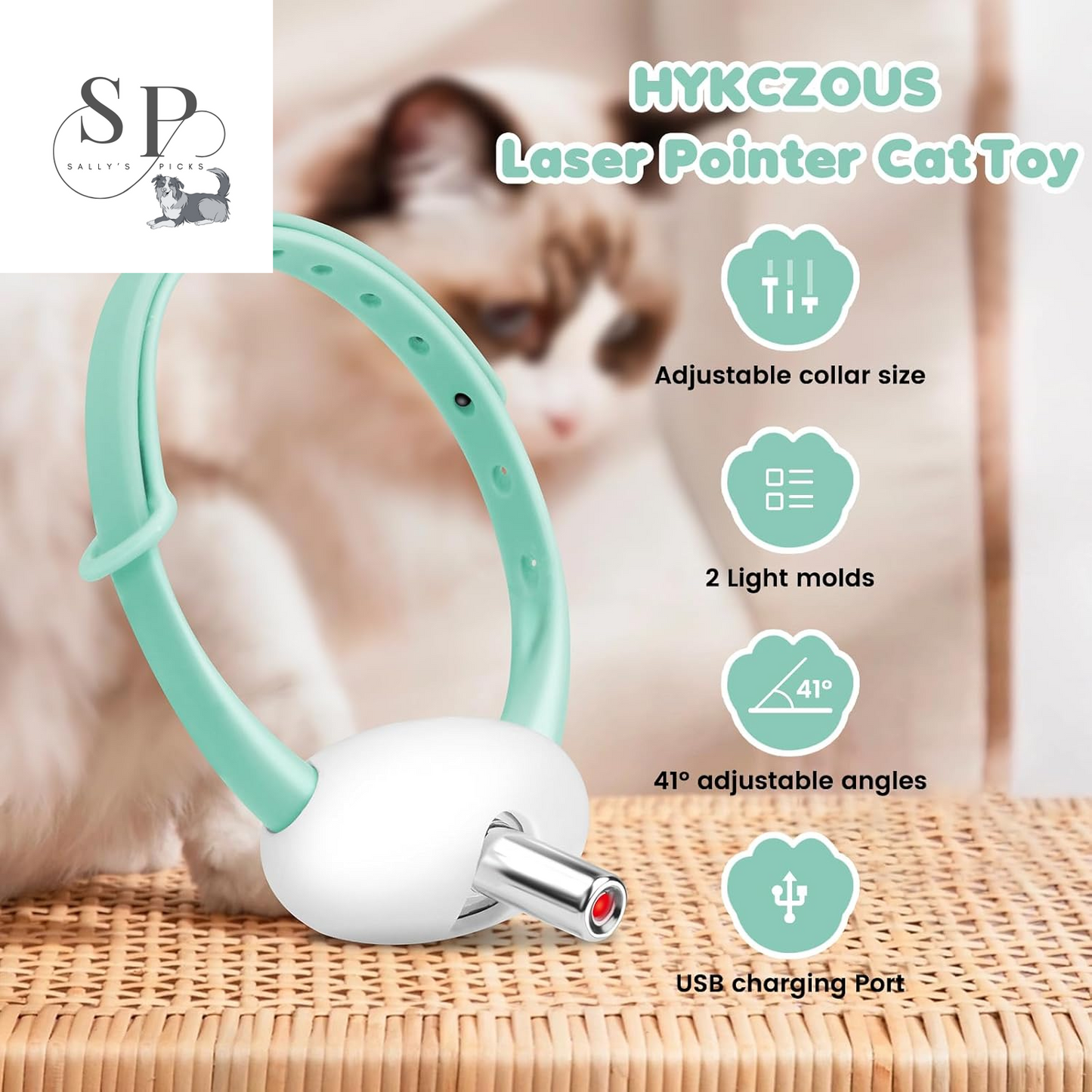 Smart LED Laser Cat, Dog Collar – Wearable Interactive Toy for Dogs, Kittens & Cats