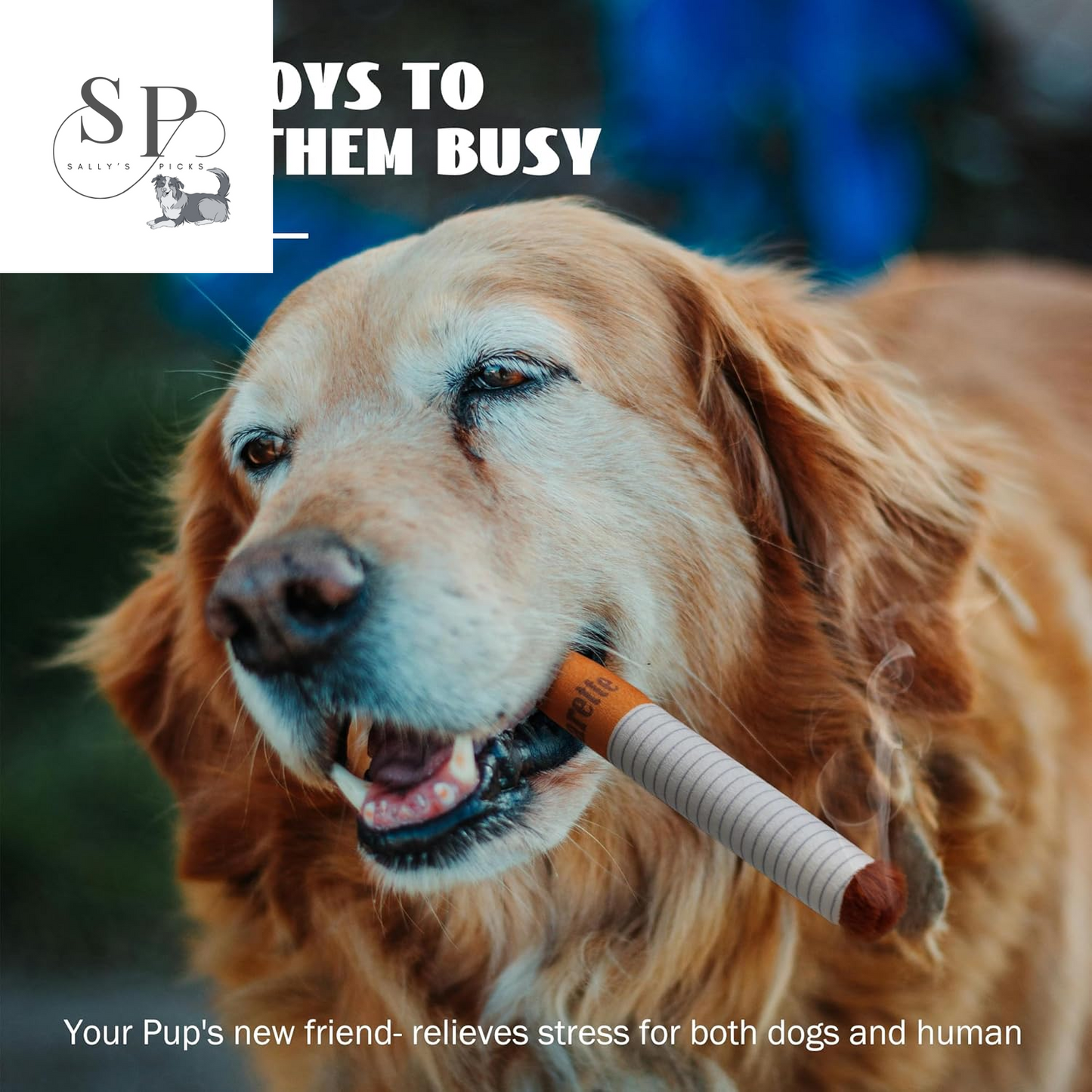 Squeaky Cigarette Dog Toy, Interactive 3-Pack Cigarette Design for Fun Chewing and Play Plush Pet Toy