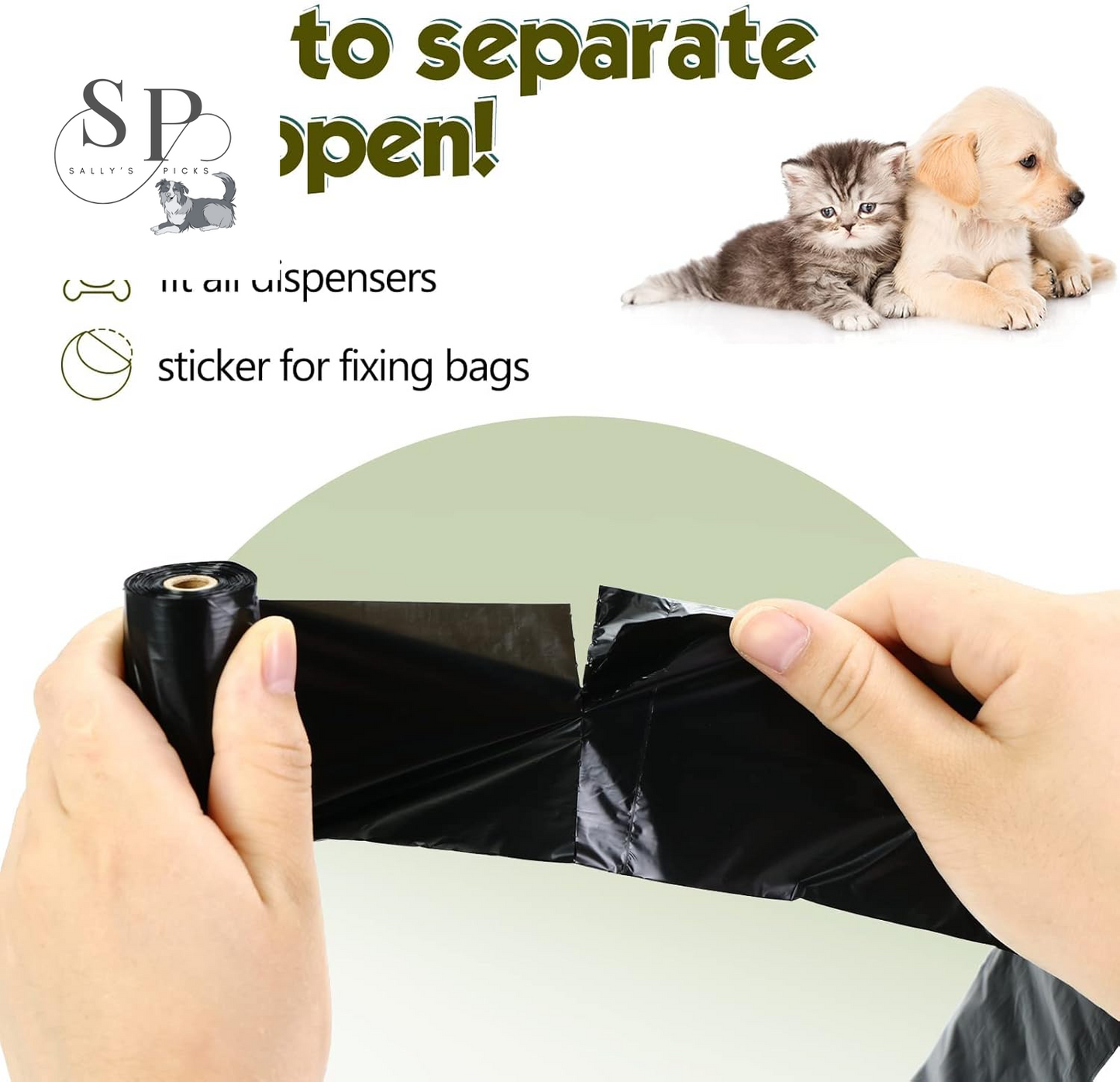 Dog Poop Bag 1140 Counts 57 Rolls, Unscented Doggy Poop Bags, Leak-Proof Dog Bags for Poop, Dog Waste Bags with Dispenser (13 X 9 Inches)