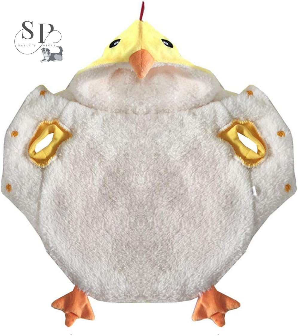 Dog Chicken Costume Hoodie – Funny Pet Halloween & Christmas Cosplay Outfit, Warm Velvet Coat with Hat & Wings (XL)