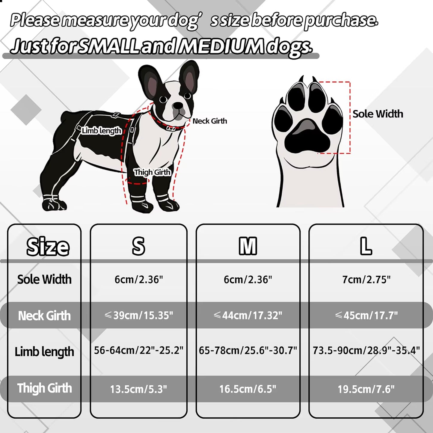 Waterproof Dog Boot Leggings with Suspenders for Small, Medium, Large Dogs – Anti-Slip Paw Protection for Snow, Rain, and Outdoor Adventures
