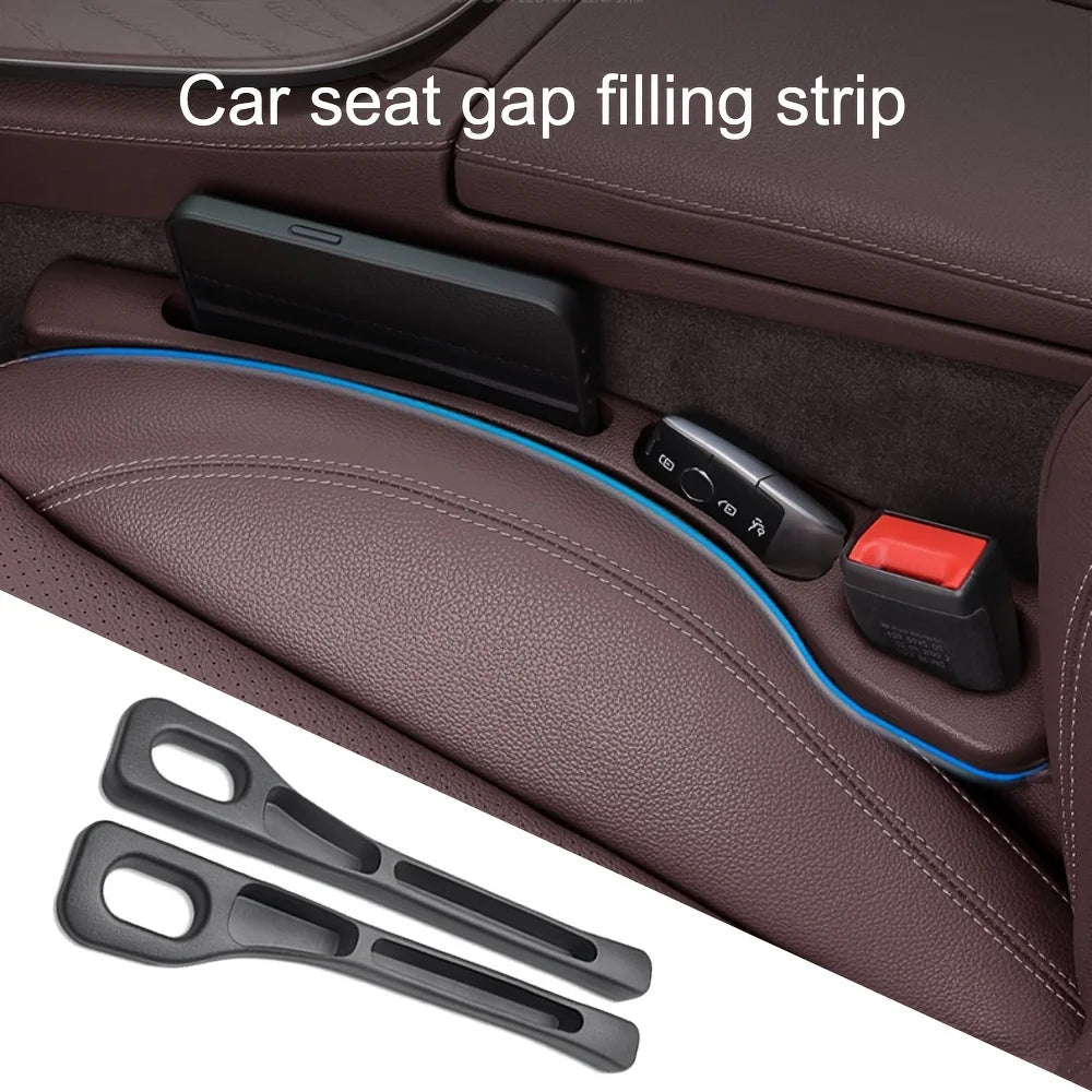 2Pc Car Seat Gap Filler Organizer – PU Leather, Waterproof, 2-Groove Car Seat Gap Storage for Phones & Essentials