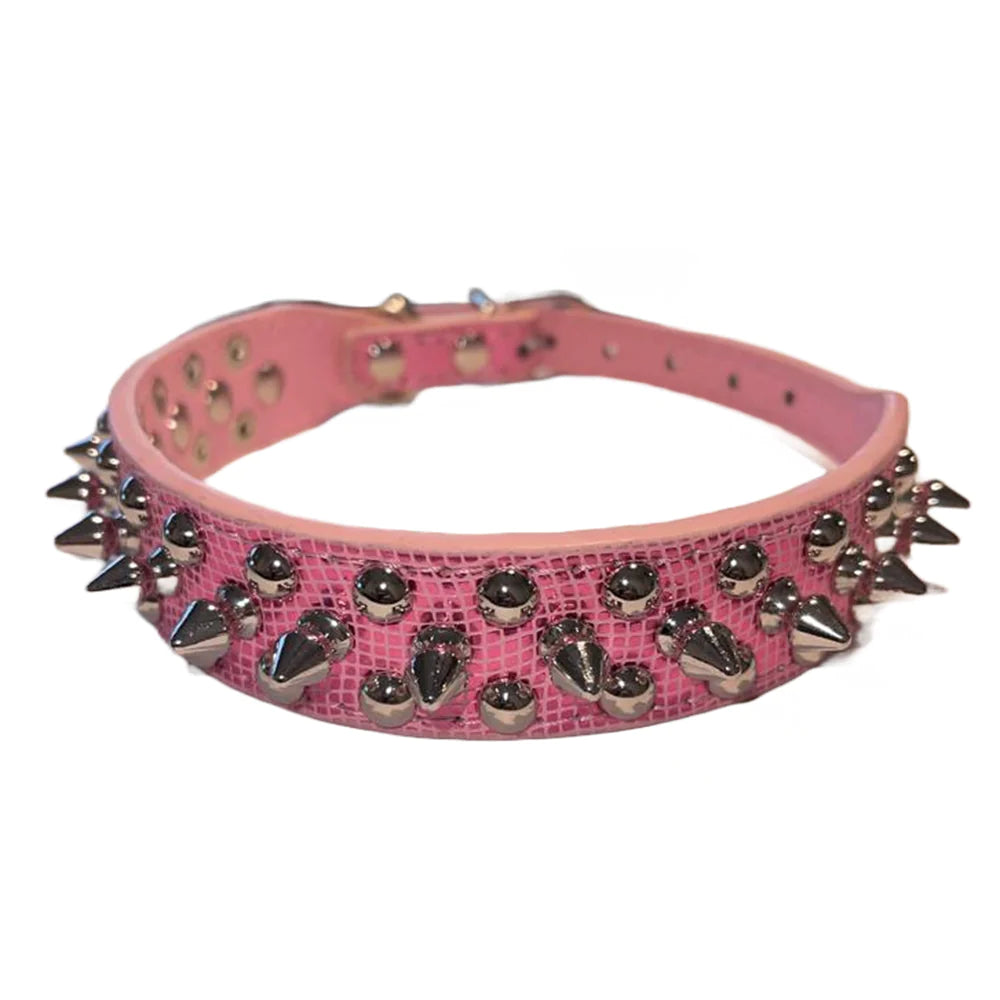 Spiked Leather Dog Collar – Cool Punk Style