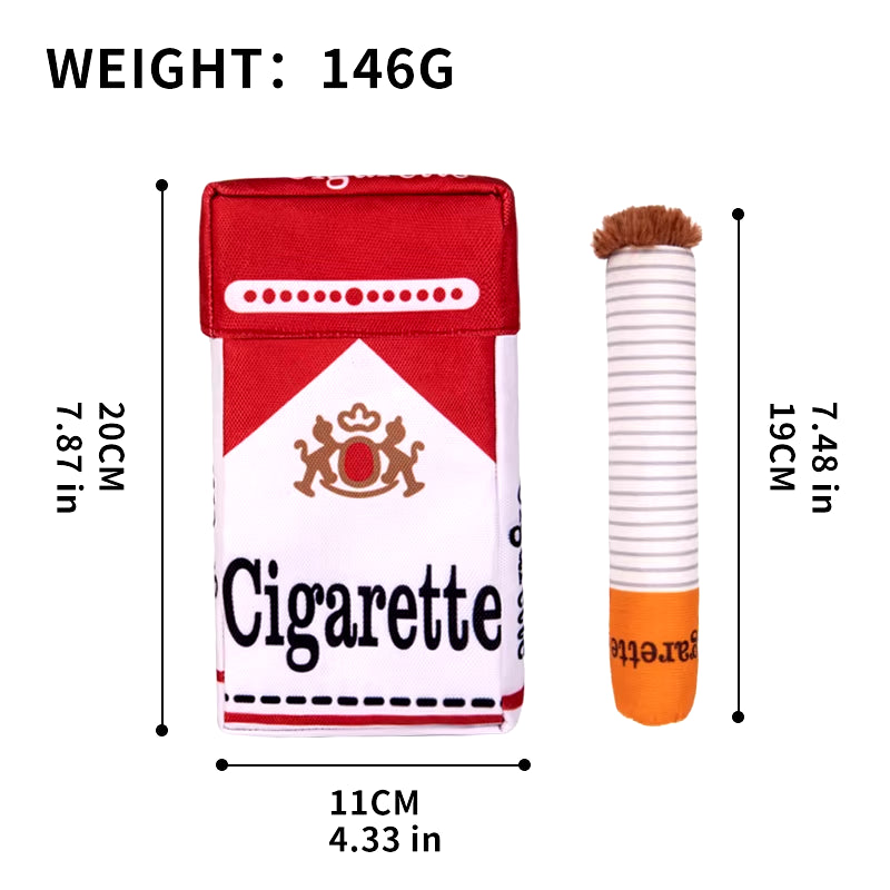 Funny Cigarette Dog Toy, Interactive 3-Pack Cigarette Design for Fun Chewing and Play Plush Pet Toy