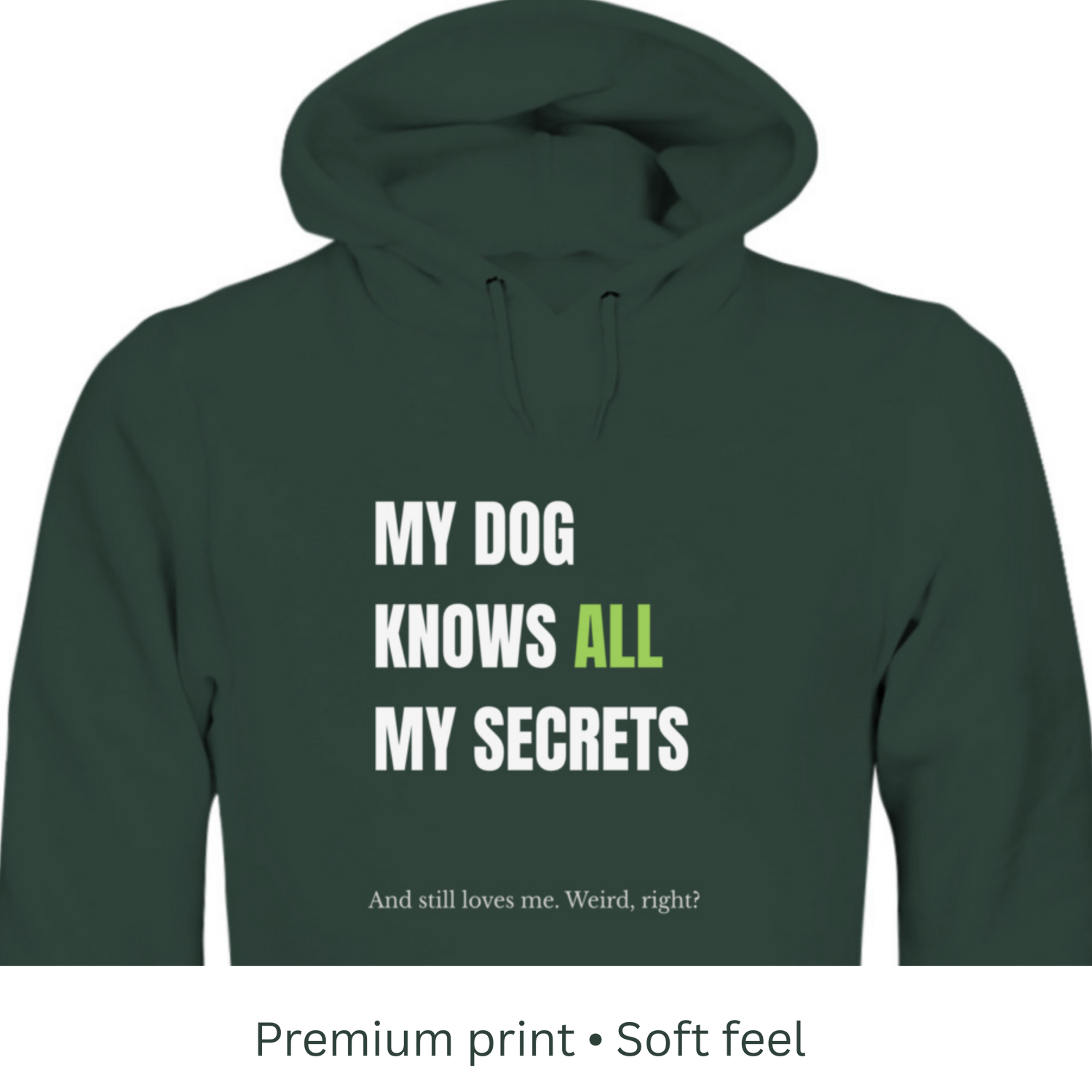 My Dog Knows All My Secrets – Funny Dog Owner Hoodie