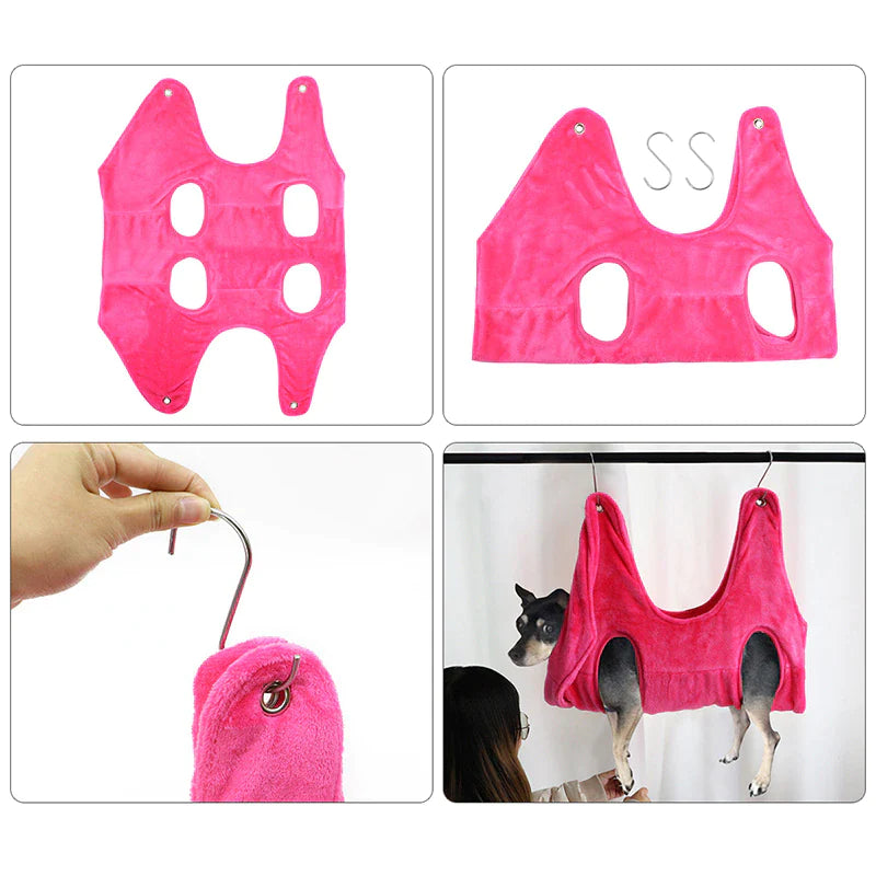 Elevate Your Pet Grooming Experience with the Portable Dog & Cat Grooming Hammock - Breathable and Easy to Use!