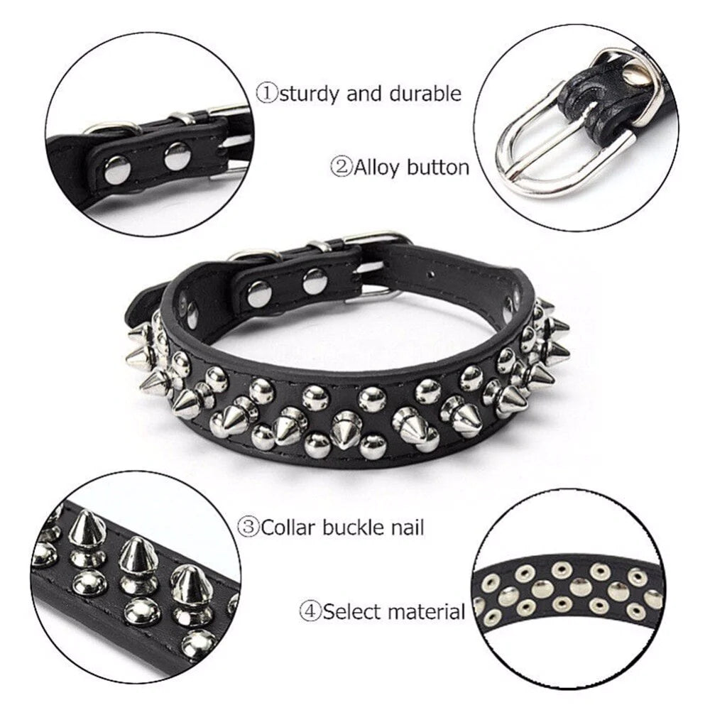Spiked Leather Dog Collar – Cool Punk Style