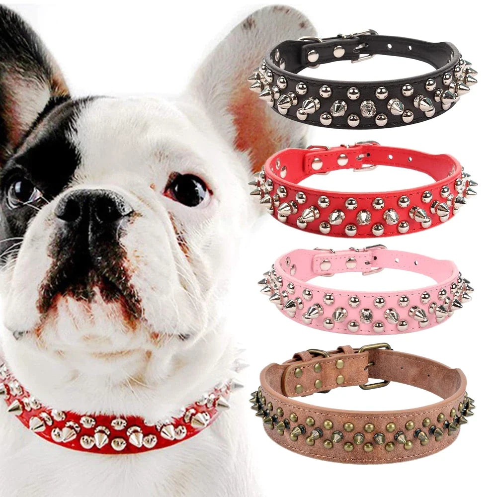 Spiked Leather Dog Collar – Cool Punk Style