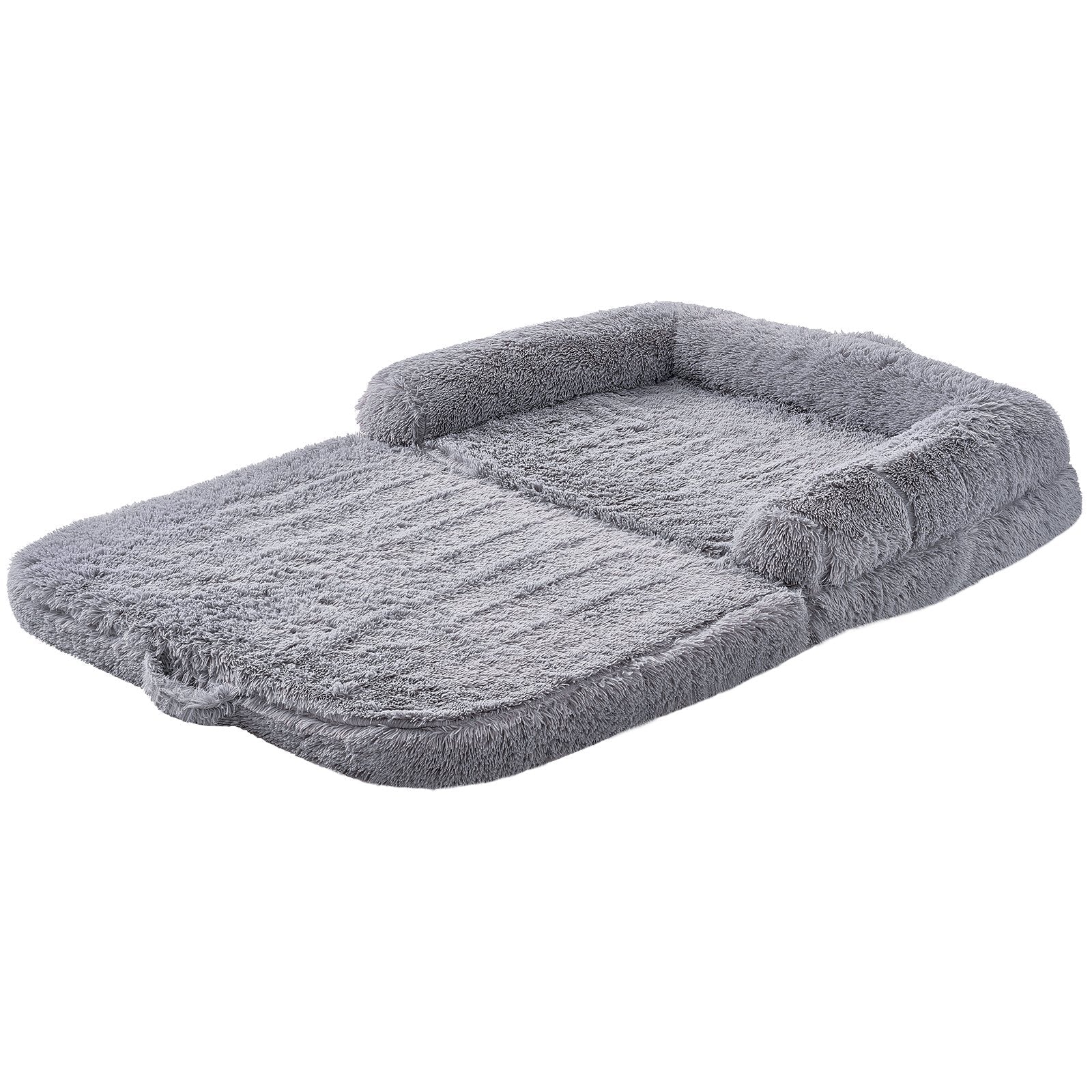 Large Human Dog Bed – 72"x48"x10" Oversized Cozy Lounger, Washable PV Velvet, Ultra-Soft & Comfy