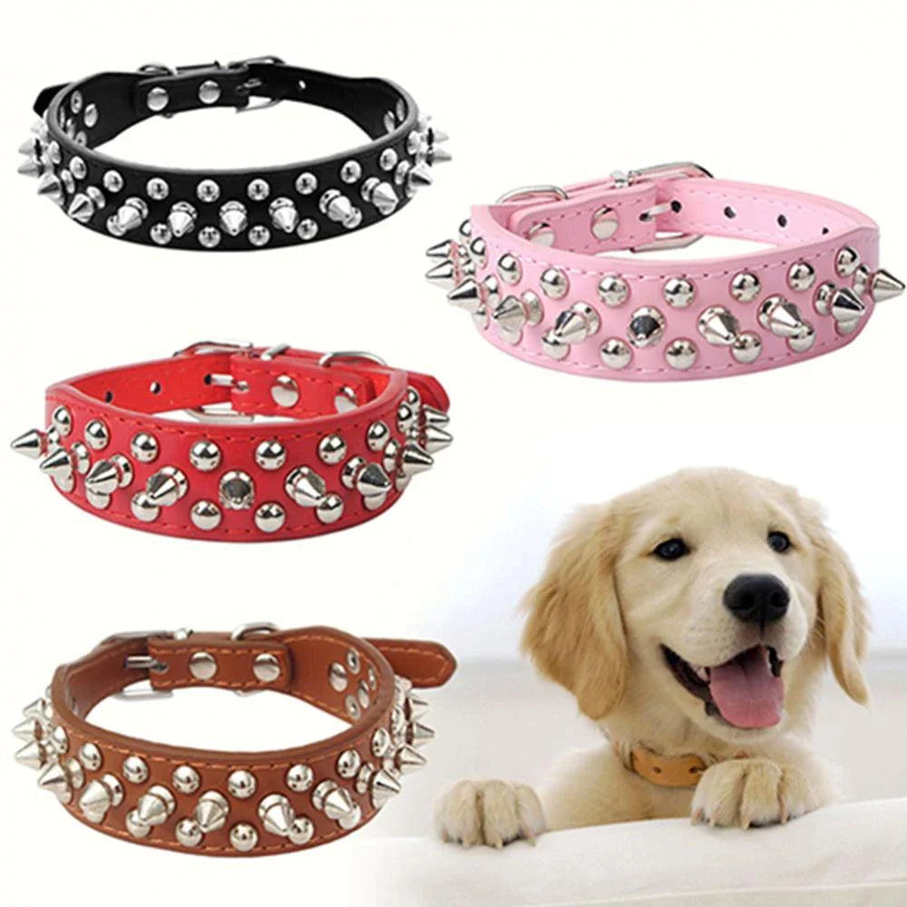 Spiked Leather Dog Collar – Cool Punk Style