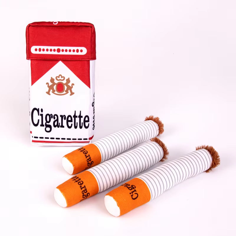 Creative Squeaky Dog Toy - 3-Pack Cigarette Design for Fun Chewing and Play