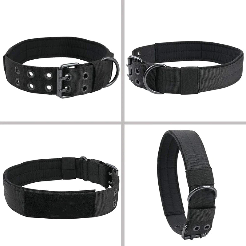 Durable 2" Tactical Heavy Duty Nylon Dog Collar with Metal Buckle - Perfect for Large Breeds!