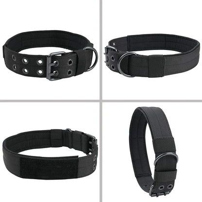 Durable 2" Tactical Heavy Duty Nylon Dog Collar with Metal Buckle - Perfect for Large Breeds!