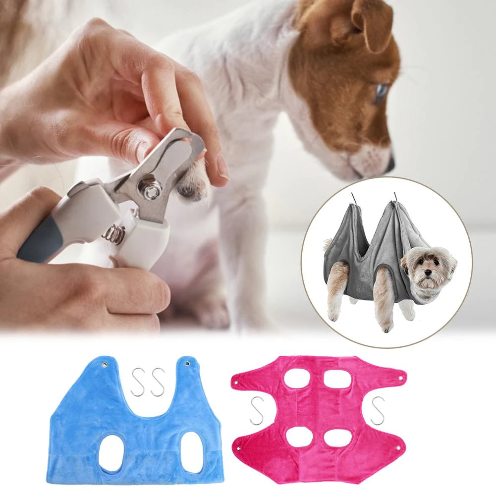 Elevate Your Pet Grooming Experience with the Portable Dog & Cat Grooming Hammock - Breathable and Easy to Use!