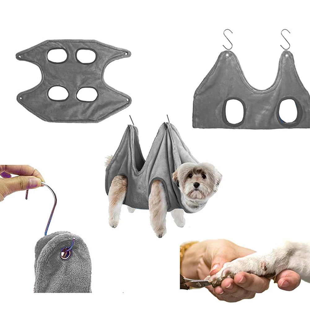 Elevate Your Pet Grooming Experience with the Portable Dog & Cat Grooming Hammock - Breathable and Easy to Use!