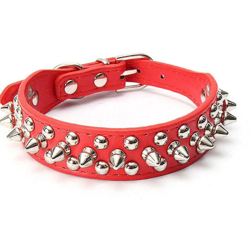 Spiked Leather Dog Collar – Cool Punk Style
