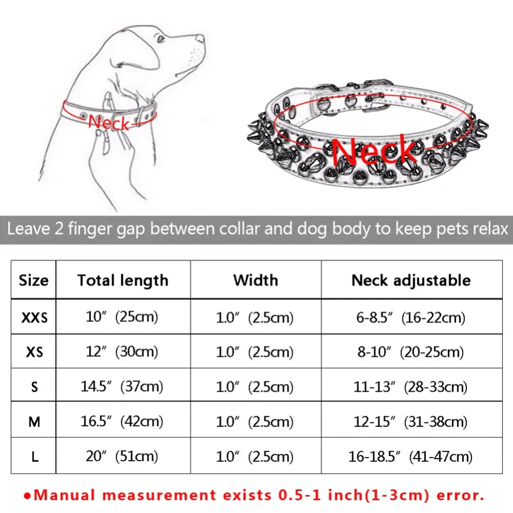 Spiked Leather Dog Collar – Cool Punk Style