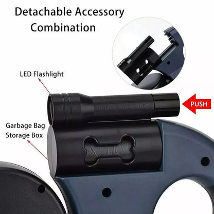 Experience Ultimate Freedom with Our Dual Pet Leash: Retractable Reflective Lead with 360° Swivel for Double Dog Walking