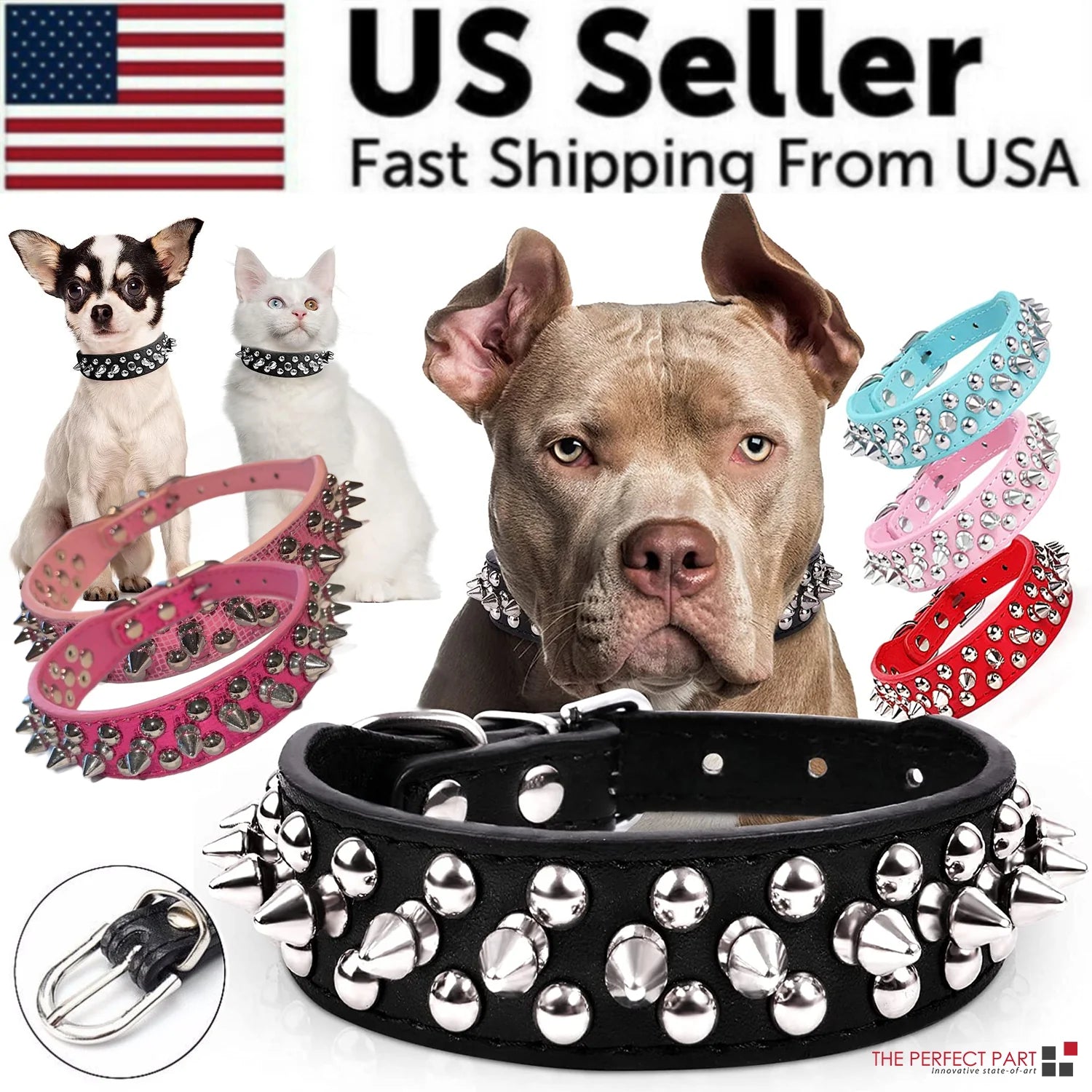 Spiked Leather Dog Collar – Cool Punk Style