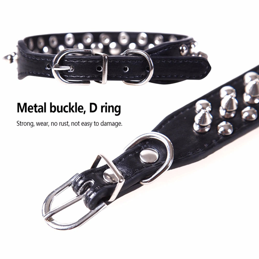 Spiked Leather Dog Collar – Cool Punk Style