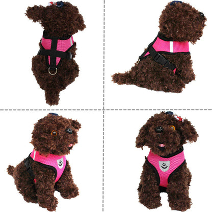 Adjustable Reflective Pet Harness for Cats and Dogs - Escape Proof Control Vest with Leash in Multiple Sizes