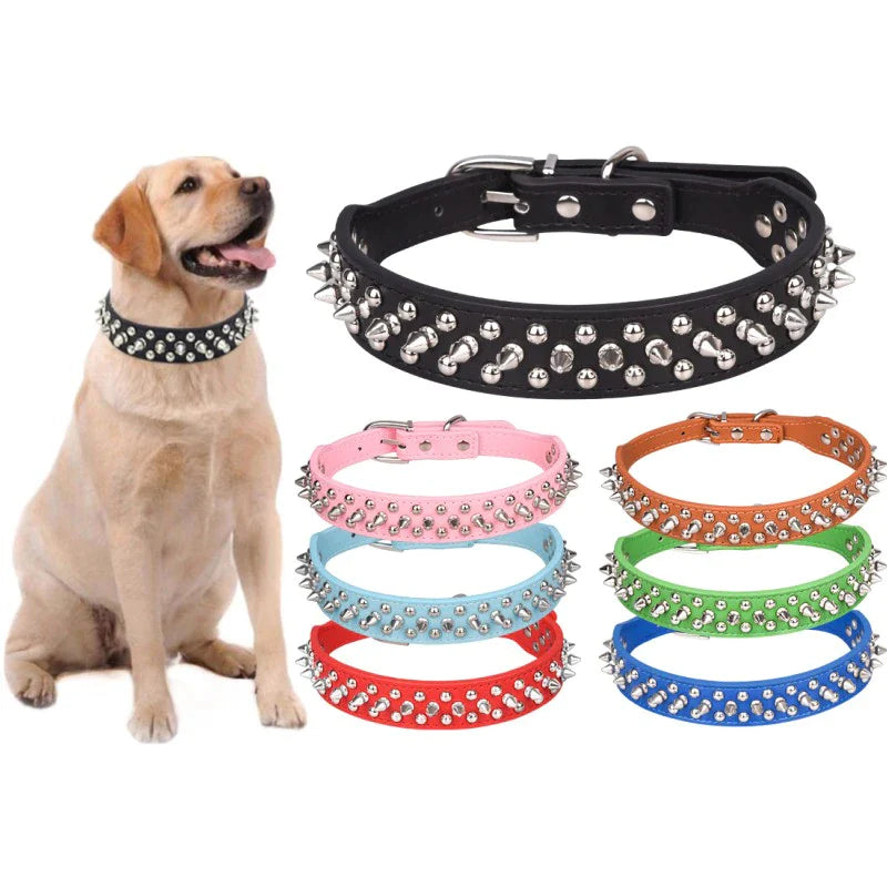 Spiked Leather Dog Collar – Cool Punk Style