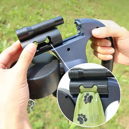 Experience Ultimate Freedom with Our Dual Pet Leash: Retractable Reflective Lead with 360° Swivel for Double Dog Walking