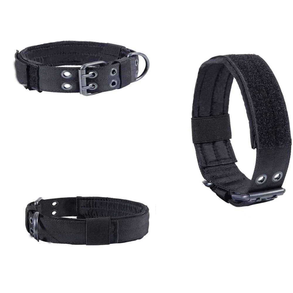 Durable 2" Tactical Heavy Duty Nylon Dog Collar with Metal Buckle - Perfect for Large Breeds!