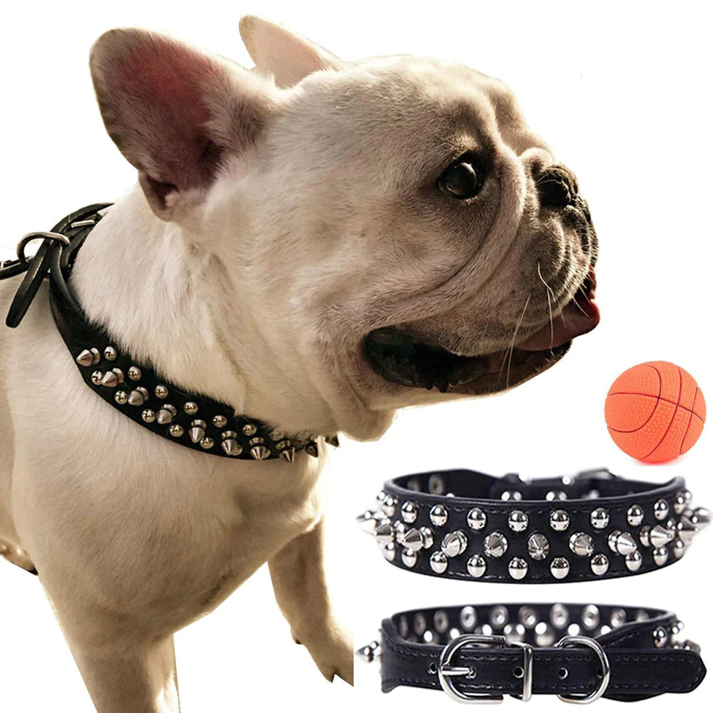 Spiked Leather Dog Collar – Cool Punk Style