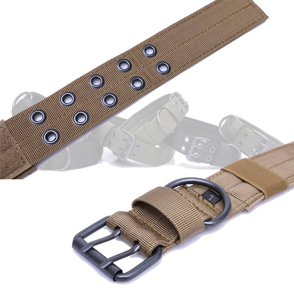 Durable 2" Tactical Heavy Duty Nylon Dog Collar with Metal Buckle - Perfect for Large Breeds!