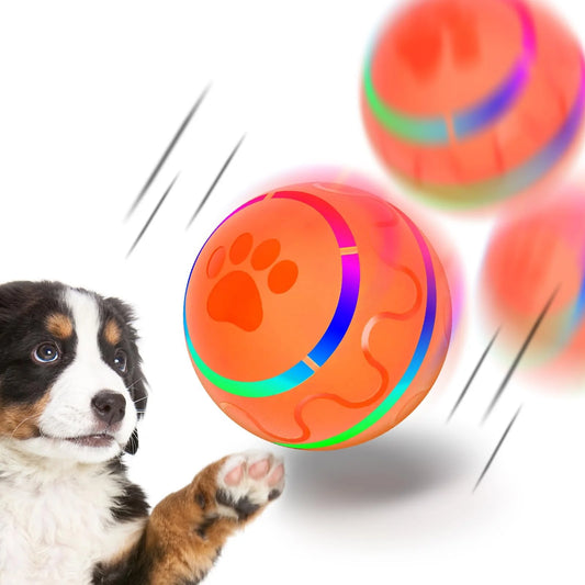 Peppy Pet Ball – Interactive Rolling Dog Toy with LED Lights, Motion-Activated, Rechargeable, for Small & Medium Breeds