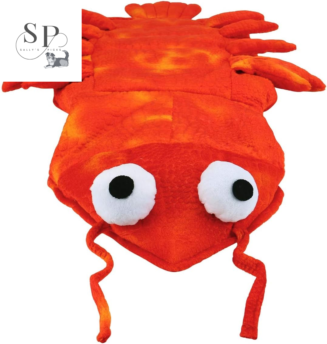Dog Lobster Costume – Funny Pet Halloween & Christmas Cosplay Hoodie for Dogs & Cats, Soft Velvet Fleece, Easy Snap-On, Warm Winter Outfit