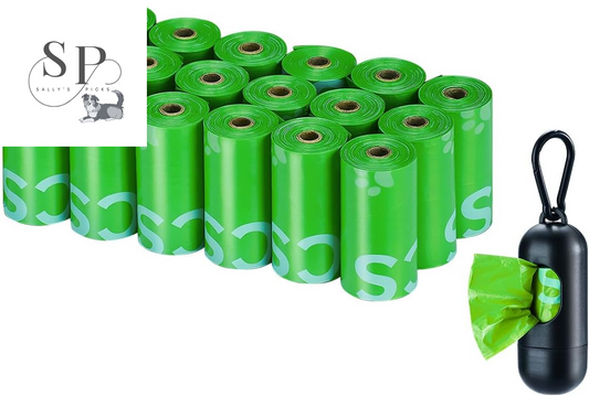 270 Count Dog Poop Bags with Dispenser – Unscented, Leak-Proof, Eco-Friendly Waste Bags (13x9 in, Lime Green, 18 Rolls of 15) – 70% Recycled Content
