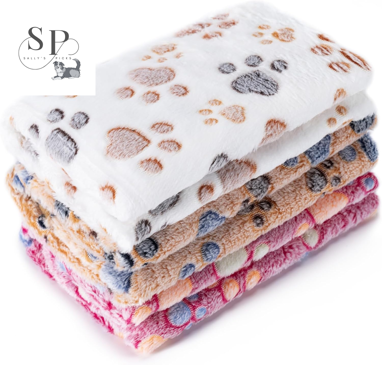 3-Pack Super Soft Fleece Pet Blankets