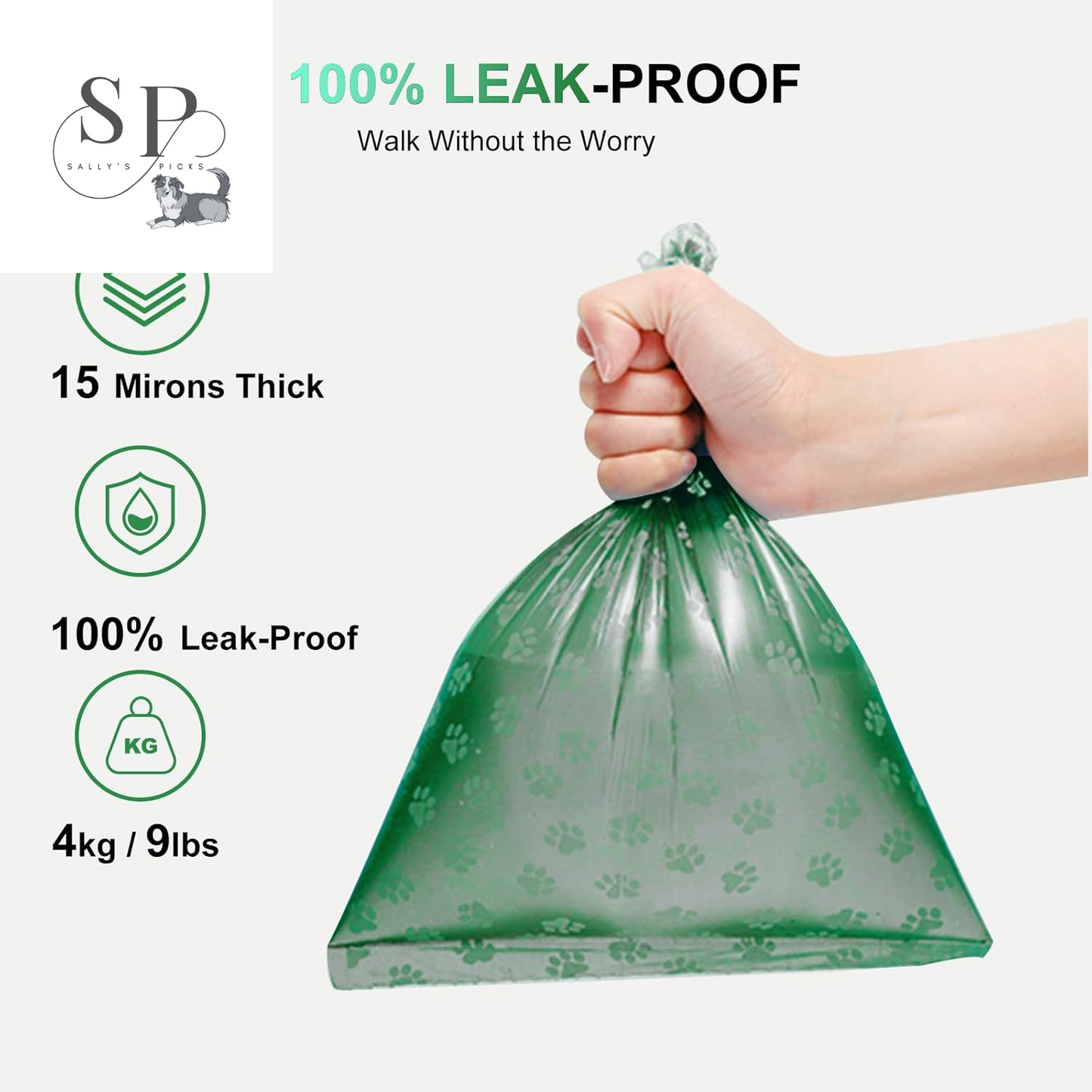 120 Count Extra Thick Dog Poop Bags – Leak-Proof, Lavender Scented Pet Waste Bags (9x13 in) – Fits Most Dog Bag Holders for Leash, Walking, Cats & Dogs