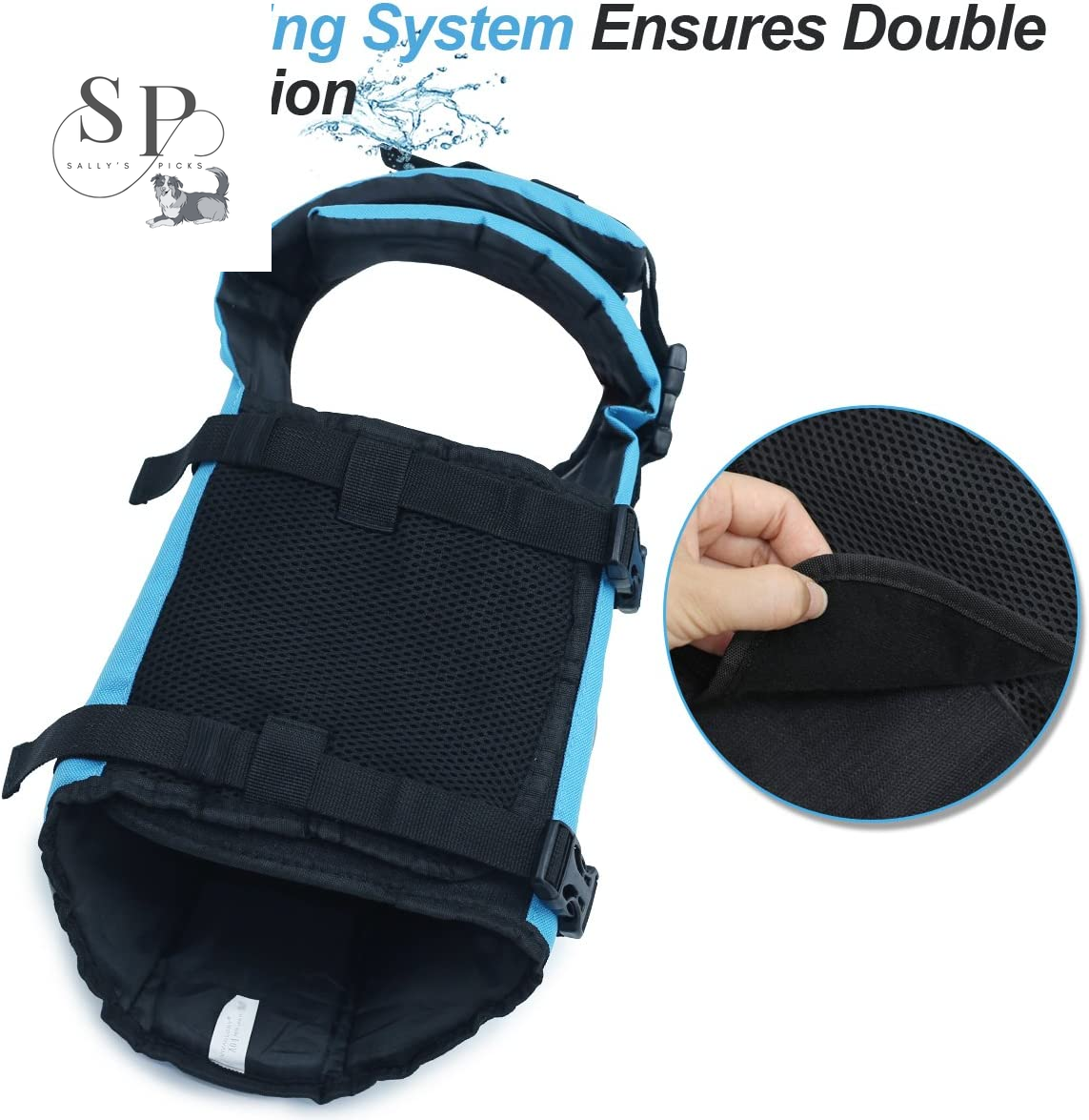  Dog Life Jacket – Safety Vest for Small, Medium & Large Dogs – Blue